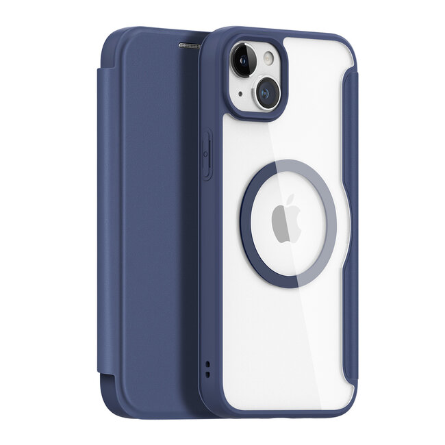 Dux Ducis - iPhone 15 Plus Hoesje - Geschikt voor Magsafe - Book Case - Blauw