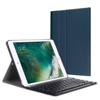 Merkloos iPad 9.7 (2017/2018) - Bluetooth toetsenbord hoes - Blue