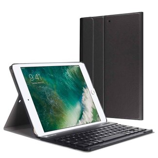 Merkloos Bluetooth Toetsenbord geschikt voor Apple iPad 9.7 inch (2017/2018) Toetsenbord &amp; Hoes - QWERTY Keyboard case - Auto/Wake functie - Zwart