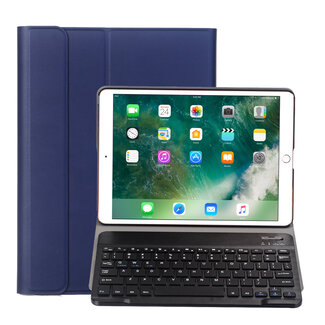 Case2go Bluetooth Toetsenbord geschikt voor Apple iPad 10.2 (2019/2020/2021) Toetsenbord &amp; Hoes - QWERTY Keyboard case - Auto/Wake functie - Donker Blauw