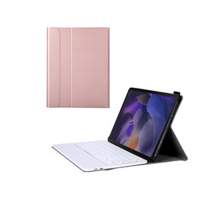 Cover2day - Tablet hoes compatibel met Samsung Galaxy Tab A8 (2021) - 10.5 inch - met Draadloos Bluetooth Toetsenbord, Touchpad en Stylus pen houder - Zwart