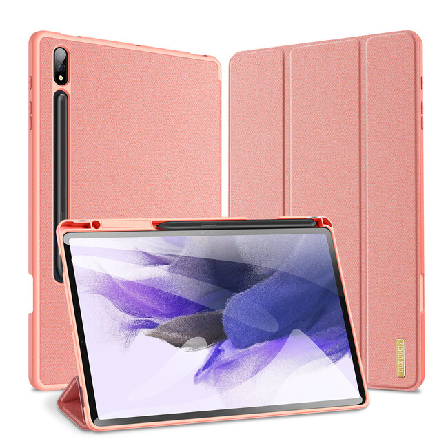 Dux Ducis - Tablet hoes geschikt voor Samsung Galaxy Tab S9 Plus (2023) - Domo Book Case - Auto Wake/Sleep functie - Roze