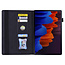 Case2go - Hoes voor Samsung Galaxy Tab S7 Plus (2020) - Business Wallet Book Case - Met pasjeshouder - Zwart