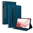 Case2go - Hoes voor Samsung Galaxy Tab S9 Plus (2023) - Business Wallet Book Case - Met pasjeshouder - Donker Blauw