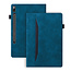 Case2go - Hoes voor Samsung Galaxy Tab S9 Plus (2023) - Business Wallet Book Case - Met pasjeshouder - Donker Blauw
