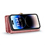 CaseMe - Telefoonhoesje geschikt voor Apple iPhone 15 Pro - 2 in 1 Book Case en Back Cover - Licht Roze