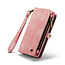 CaseMe - Telefoonhoesje geschikt voor Apple iPhone 15 - 2 in 1 Book Case en Back Cover - Licht Roze