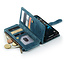 CaseMe - Hoesje geschikt voor iPhone 15 Plus - Vintage Wallet Book Case Ritssluiting - Met Magneetsluiting - Blauw