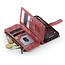 CaseMe - Hoesje geschikt voor iPhone 15 Pro - Vintage Wallet Book Case Ritssluiting - Met Magneetsluiting - Roze