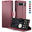 CaseMe - Hoesje geschikt voor Google Pixel 8 Pro - Retro Wallet Book Case - Met Magnetische Sluiting - Rood