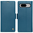 CaseMe - Hoesje geschikt voor Google Pixel 8 - Retro Wallet Book Case - Met Magnetische Sluiting - Blauw