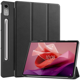 Cover2day Case2go - Tablet hoes voor Lenovo Tab P12 - Tri-Fold Book Case - Auto/Wake functie - Zwart