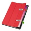 Case2go - Tablet hoes voor Lenovo Tab P12 - Tri-Fold Book Case - Auto/Wake functie - Rood