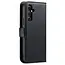 CaseMe - Telefoonhoesje geschikt voor Samsung Galaxy S23 FE - Bookcover - Met Afneembare Magneet - Backcase - Ming Serie - Zwart