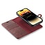 CaseMe - Telefoonhoesje geschikt voor iPhone 15 Pro - Bookcover - Met Afneembare Magneet-backcase - Ming Serie - Rood