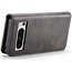 CaseMe - Telefoonhoesje geschikt voor Samsung Galaxy S23 FE - Bookcover - Met Afneembare Magneet - Backcase - Ming Serie - Grijs