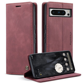 CaseMe CaseMe - Telefoonhoesje geschikt voor Google Pixel 8  - Wallet Book Case - Met Magnetische Sluiting - Bruin