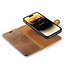 CaseMe - Telefoonhoesje geschikt voor iPhone 15 Pro - Bookcover - Met Afneembare Magneet-backcase - Ming Serie - Bruin