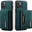 CaseMe - Telefoonhoesje geschikt voor iPhone 15 Plus - Back Cover - Met Magnetische Pasjeshouder - Groen