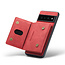 CaseMe - Telefoonhoesje geschikt voor Google Pixel 8 Pro - Back Cover - Met Magnetische Pasjeshouder - Rood