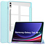 Case2go - Tablet hoes geschikt voor Samsung Galaxy Tab S9 Plus  (2023) - Acrylic Trifold case met Auto/Wake functie en Magneetsluiting - Licht Blauw