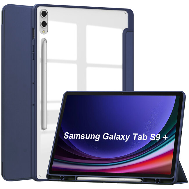 Tablet hoes geschikt voor de Samsung Galaxy Tab S9 Plus (2023) - Donker Blauw