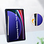 Case2go - Tablet hoes geschikt voor Samsung Galaxy Tab S9 Plus  (2023) - Acrylic Trifold case met Auto/Wake functie en Magneetsluiting - Donker Blauw