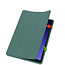 Case2go - Tablet hoes geschikt voor Samsung Galaxy Tab S9 Plus  (2023) - Auto Wake/Sleep functie - Tri-Fold Book Case met penhouder - Donker Groen