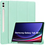 Case2go - Tablet hoes geschikt voor Samsung Galaxy Tab S9 Plus  (2023) - Auto Wake/Sleep functie - Tri-Fold Book Case met penhouder - Mint Groen