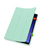 Case2go - Tablet hoes geschikt voor Samsung Galaxy Tab S9 Plus  (2023) - Auto Wake/Sleep functie - Tri-Fold Book Case met penhouder - Mint Groen