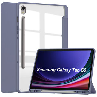 Cover2day Cover2day - Tablet hoes geschikt voor Samsung Galaxy Tab S9 (2023) - Acrylic Trifold case met Auto/Wake functie en Magneetsluiting - Paars