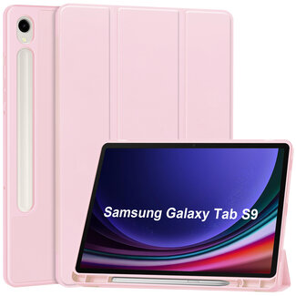 Cover2day Cover2day - Tablet hoes geschikt voor Samsung Galaxy Tab S9 (2023) - Auto Wake/Sleep functie - Tri-Fold Book Case met penhouder - Roze