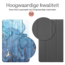 Hoozey - Book Case voor Apple iPad 10 (2022) - 10.9 inch - Sleep cover - Marmer print - Licht Blauw