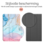 Hoozey - Book Case voor Apple iPad 10 (2022) - 10.9 inch - Sleep cover - Marmer print - Blauw/Roze