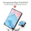 Hoozey - Book Case voor Apple iPad 10 (2022) - 10.9 inch - Sleep cover - Marmer print - Blauw/Roze