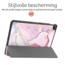 Hoozey - Book Case voor Apple iPad 10 (2022) - 10.9 inch - Sleep cover - Marmer print - Roze