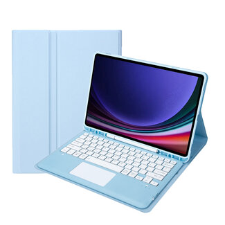 Cover2day Case2go - Bluetooth Toetsenbord Hoes voor Samsung Galaxy Tab S10 Plus / S9 FE Plus / S9 Plus (12.4 inch) – Met Pencil Houder & Auto Wake/Sleep - Licht Blauw