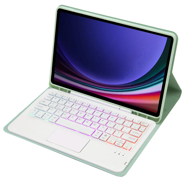 Tablet hoes geschikt voor de Samsung Galaxy Tab S10 FE / Tab S9 FE/ Tab S9 - Mint Groen