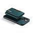 CaseMe - Telefoonhoesje geschikt voor iPhone 15 Pro Max - Back Cover - Met Magnetische Pasjeshouder - Donker Groen