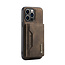 CaseMe - Telefoonhoesje geschikt voor iPhone 15 Pro Max - Back Cover - Met Magnetische Pasjeshouder - Donker Bruin