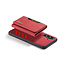CaseMe - Telefoonhoesje geschikt voor Samsung Galaxy S23 FE - Back Cover - Met Magnetische Pasjeshouder - Rood