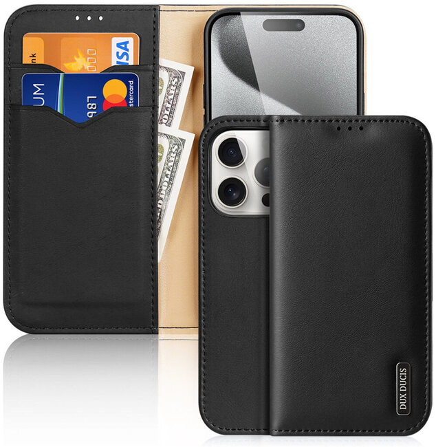 Dux Ducis - Telefoonhoesje geschikt voor iPhone 15 Pro - Hivo Series Case - Zwart