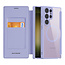 Dux Ducis - Telefoonhoesje geschikt voor Samsung Galaxy S23 Ultra - Skin X Pro Book Case Series - Paars