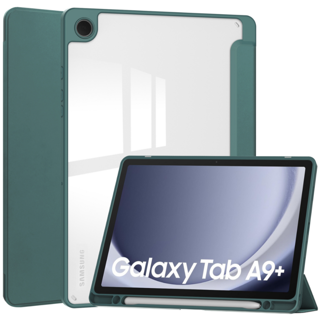 Tablet hoes geschikt voor de Samsung Galaxy Tab A9 Plus (2023) - Donker Groen