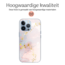 Hoozey - Hoesje voor Apple iPhone 15 Plus - Watercolor print - Licht Roze / Wit