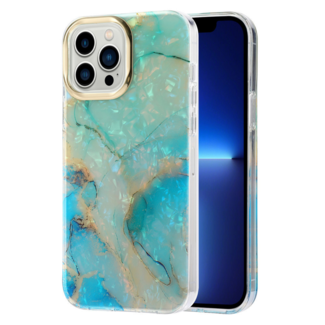 Hoozey - Hoesje geschikt voor Apple iPhone 15 Pro - Pearl Case - Turquoise