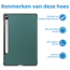 Tablet hoes geschikt voor de Samsung Galaxy Tab S9 FE - Donker Groen