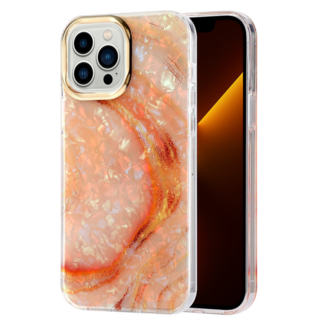 Hoozey - Hoesje voor Apple iPhone 15 Pro Max - Pearl Case - Oranje