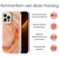 Hoozey - Hoesje geschikt voor Apple iPhone 15 Pro Max - Pearl Case - Oranje