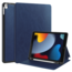 Case2go - Tablet hoes geschikt voor Apple iPad 10.2 (2021/2020/2019) - Business Wallet Book Case - Auto Wake/Sleep functie - Donker Blauw